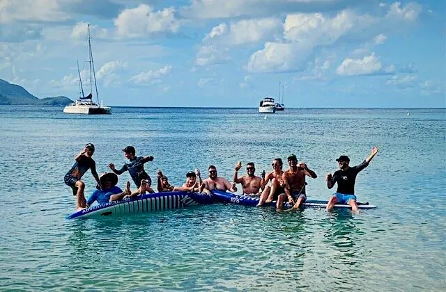 The BH Electrics team out on the reef off Port Douglas