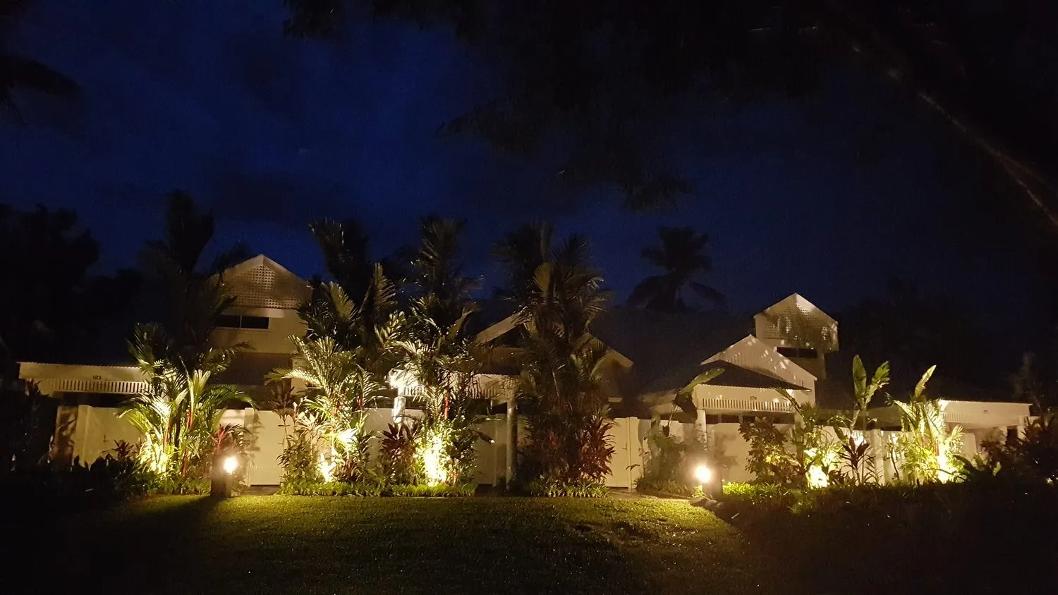 Garden and landscape lighting at a Port Douglas home