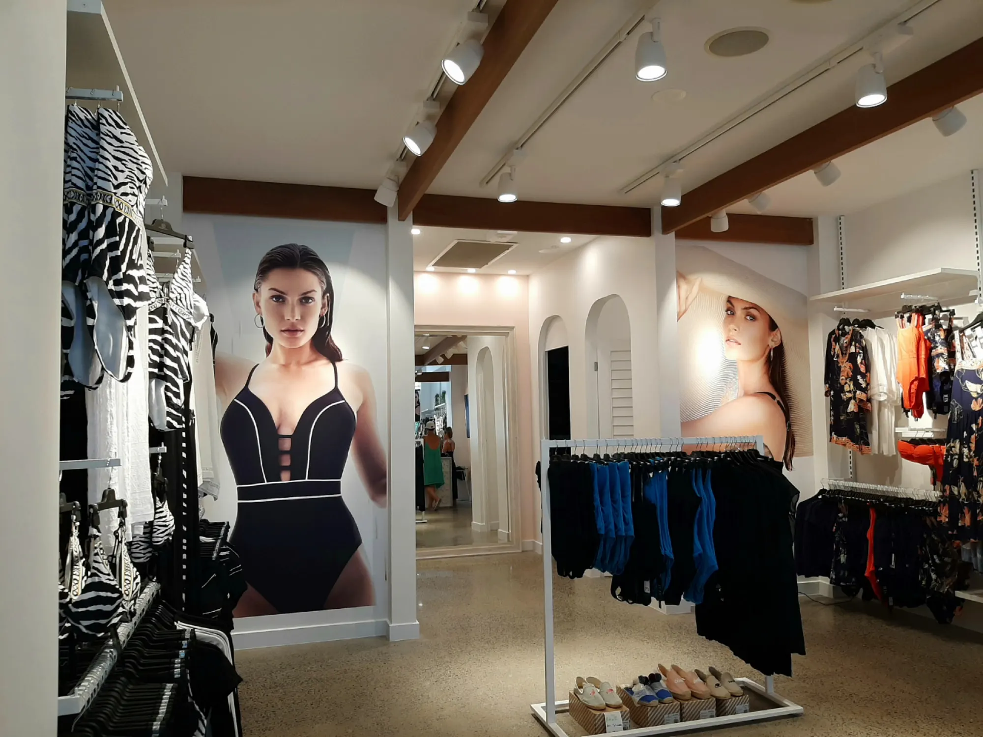 A retail fit-out with track lighting in Port Douglas