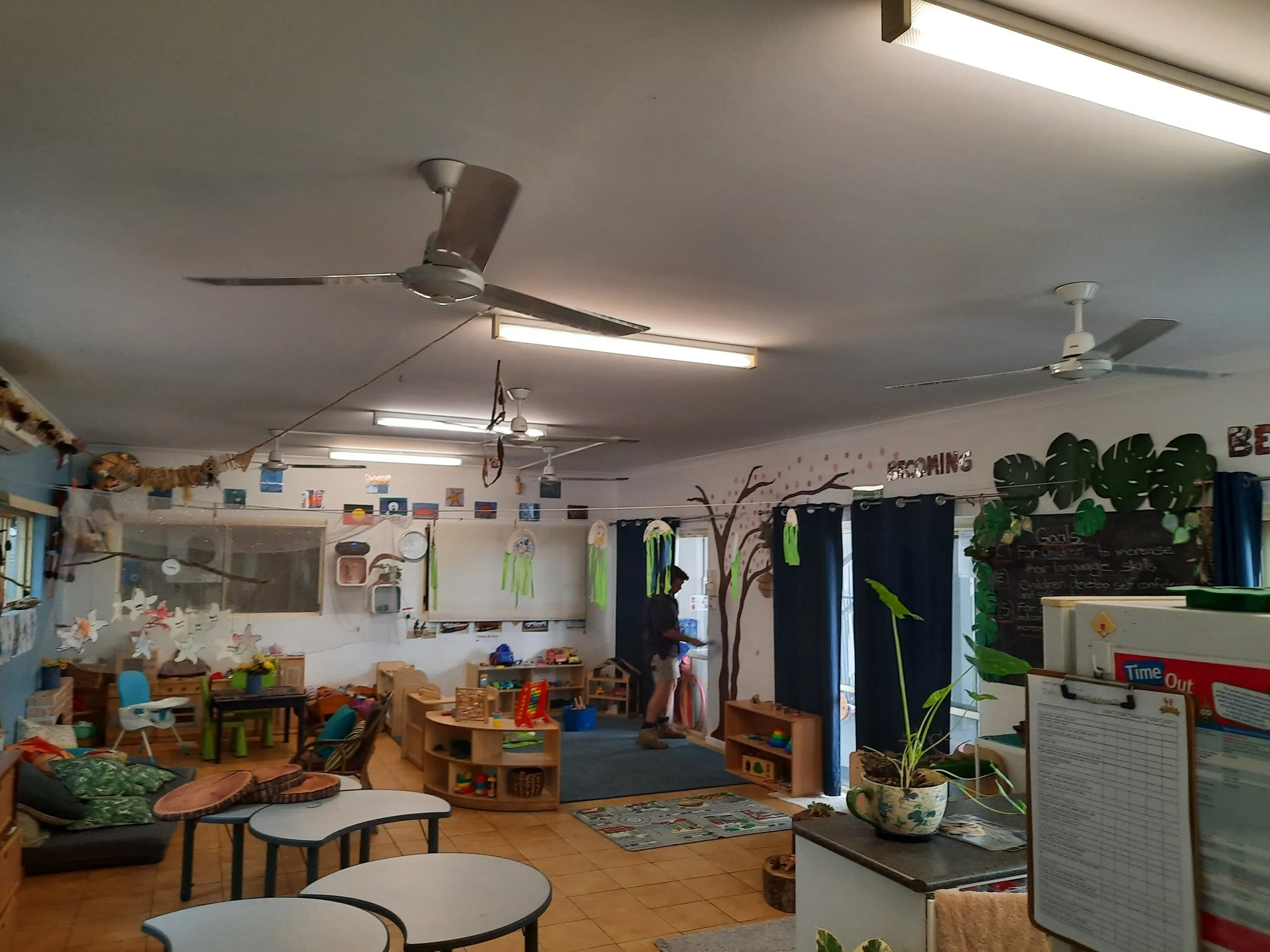 A childcare room in Port Douglas after a test and tag round